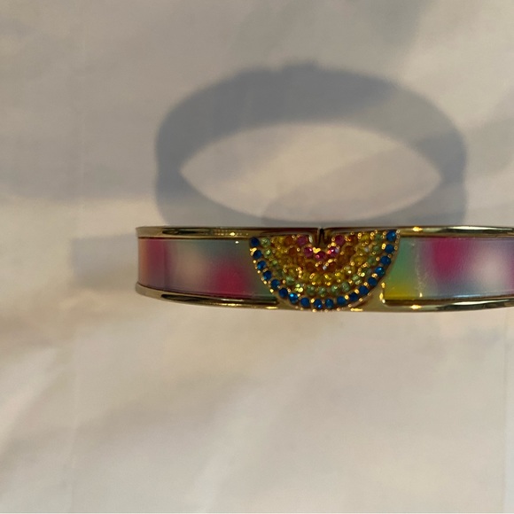 Kurt Geiger London Crystal Rainbow Hinge Bangle - Picture 3 of 7